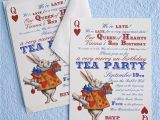 Alice In Wonderland Tea Party Invitation Ideas Alice In Wonderland Un Birthday Tea Party Invitations Thank