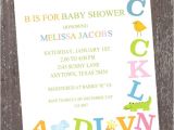 Alphabet Baby Shower Invitations Alphabet Baby Shower Invitations by Paper Monkey Pany