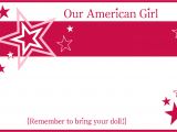 American Girl Party Invitation Template Free American Girl Party Invitation Template