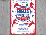 American Ninja Warrior Birthday Invitation Template American Ninja Warrior Invitation Ninja Warrior Invite