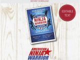 American Ninja Warrior Birthday Invitation Template Free Printable American Ninja Warrior Birthday Invitations