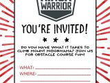 American Ninja Warrior Party Invitations American Ninja Warrior Birthday Party