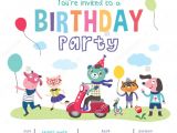 Animated Party Invitations Free 42 Kids Birthday Invitation Templates – Free Sample