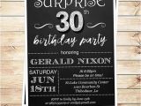 Anniversary Party Invitation Template Surprise 30th Birthday Invitations for Him by