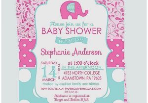 Aqua and Pink Baby Shower Invitations Baby Shower Invitation Unique Pink and Aqua Baby Shower