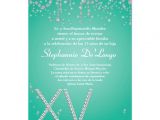 Aqua Quinceanera Invitations 5×7 Aqua Diamond Quinceanera Birthday Invitation 5 Quot X 7