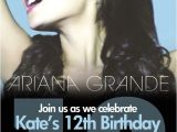 Ariana Grande Birthday Invitations Items Similar to Ariana Grande Party Invite Printable On