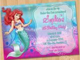 Ariel Birthday Invitations Printable Ariel Invitation Little Mermaid Invitation Ariel