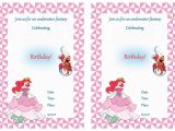 Ariel Birthday Invitations Printable Little Mermaid Birthday Invitations – Birthday Printable