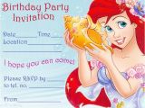Ariel Birthday Party Invitations Printable Princess Coloring Pages