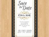 Art Deco Wedding Invitation Template Art Deco Wedding Invitation Template Vector Free Download