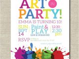 Art Party Invitation Template Art Party Invitation Painting Party Art Birthday Party