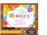 Art Party Invitation Template Download Art Birthday Party Invitations for Your Kids