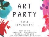 Art Party Invitation Template Free Invitation Templates Free Greetings island