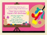 Art themed Birthday Party Invitation Wording Birthday Invites Awesome 10 Art Painting Party