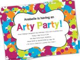 Art themed Birthday Party Invitation Wording Les Enfants Stylish Children S Parties Blog Party