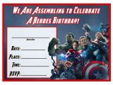 Avengers Party Invitation Template Free Avengers Age Of Ultron Printable Birthday Invitation