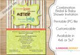 Baby and Bridal Shower Combined Invitations Bination Bridal & Baby Shower Invitation