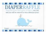 Baby Boy Shower Invitations with Diaper Raffle Little Blue Whale Baby Shower Diaper Raffle Card