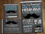 Baby Boy Shower Invitations with Diaper Raffle Mustache Baby Shower Invitation Diaper Raffle Thank You
