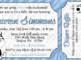 Baby Boy Shower Invitations with Diaper Raffle Zebra Baby Shower Ticket Invitation Blue or Pink Diaper
