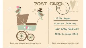 Baby Shower Invitation Postcards Vintage Cute Baby Shower Greeting Postcard Invitation