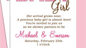 Baby Shower Invitation Sayings for A Girl Baby Shower Invitation Wording