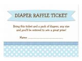 Baby Shower Invitations and Diaper Raffle Tickets Blue Baby Shower Diaper Raffle Ticket Insert