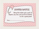 Baby Shower Invitations and Diaper Raffle Tickets Pink Baby Shower Diaper Raffle Ticket Insert