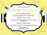 Baby Shower Invitations Bumble Bee theme Bee Baby Shower Invitation "mom to "bee" Bee themed