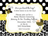 Baby Shower Invitations Bumble Bee theme Bumble Bee Baby Shower Ideas