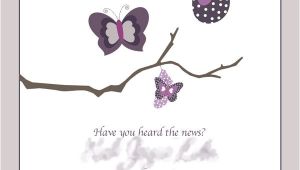 Baby Shower Invitations butterfly theme Purple butterfly Baby Shower Invitations