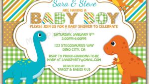 Baby Shower Invitations Dinosaur theme Dinosaur Baby Shower Invitation Dino Boy Diaper Party