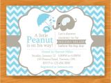 Baby Shower Invitations Elephant Printable Baby Shower Invitation A Little Peanut is