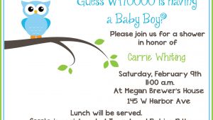 Baby Shower Invitations for Free Free Printable Owl Baby Shower Invitations Sample
