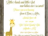 Baby Shower Invitations Giraffe theme Baby Shower Invitations Giraffe theme