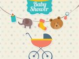 Baby Shower Invitations Vector Cute Baby Shower Invitation Vector