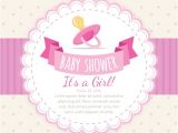 Baby Shower Invitations Vector Girlish Baby Shower Invitation Vector