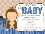 Baby Shower Invitations with Monkeys Baby Monkey Baby Shower Invitation