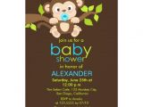 Baby Shower Invitations with Monkeys Cute Little Monkey Boy Baby Shower Invitation