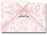 Baby Shower Invitations with Ribbon Pink Bunny toile Ribbon Baby Shower Invitations