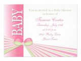 Baby Shower Invitations with Ribbon Ribbon & Stripes Baby Shower Invitation with Bow 5" X 7