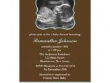 Baby Shower Invitations with sonogram Picture Blue Damask Pattern sonogram Baby Shower 5×7 Paper