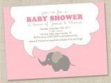 Baby Shower Invites with Elephants Pink Elephant Baby Shower Invitations Baby Girl by