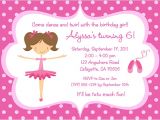 Ballerina Birthday Invitations Free Ballerina Birthday Invitations Ideas – Bagvania Free