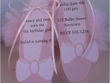 Ballerina Party Invites Ballet Birthday Party Custom Invitations My Little Ballerina