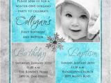 Baptism and First Birthday Invitations 1st Birthday and Christening Baptism Invitation Sample