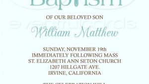Baptism Wording Invitations Baby Boy Baptism Invitation