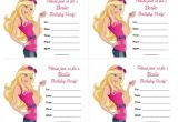 Barbie Birthday Invitation Card Free Printable Barbie Birthday Invitations Free Printable