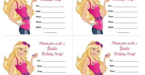 Barbie Birthday Invitation Card Free Printable Barbie Birthday Invitations Free Printable